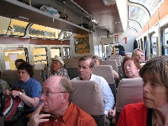 Trish Davis; Peter Kane; Richard Tupper; Dan Linscott; Jackie Stormo ; Carole Linscott; Jack Stormo; Pat Kane; Train Trip Machu Picchu Peru South America Trips